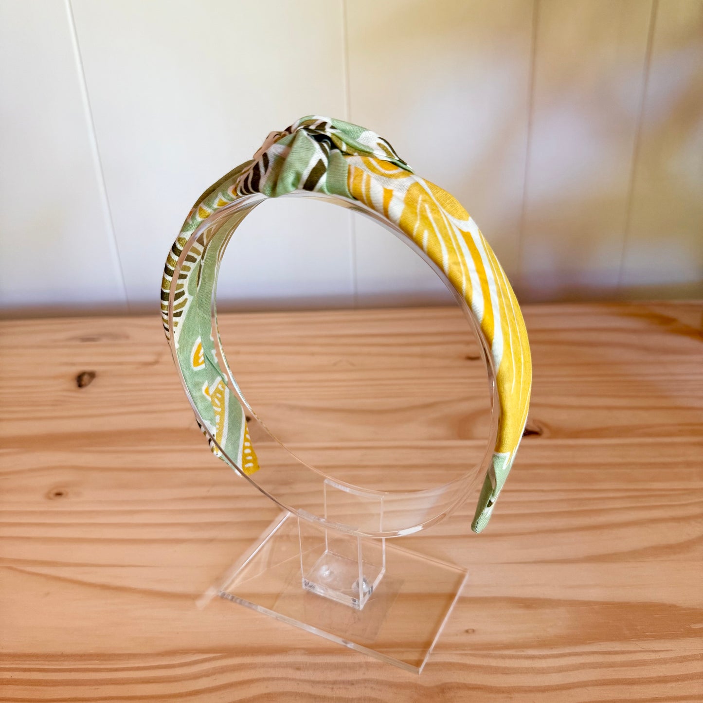 Green & Yellow Floral - Knot Headband (Child/Adult)