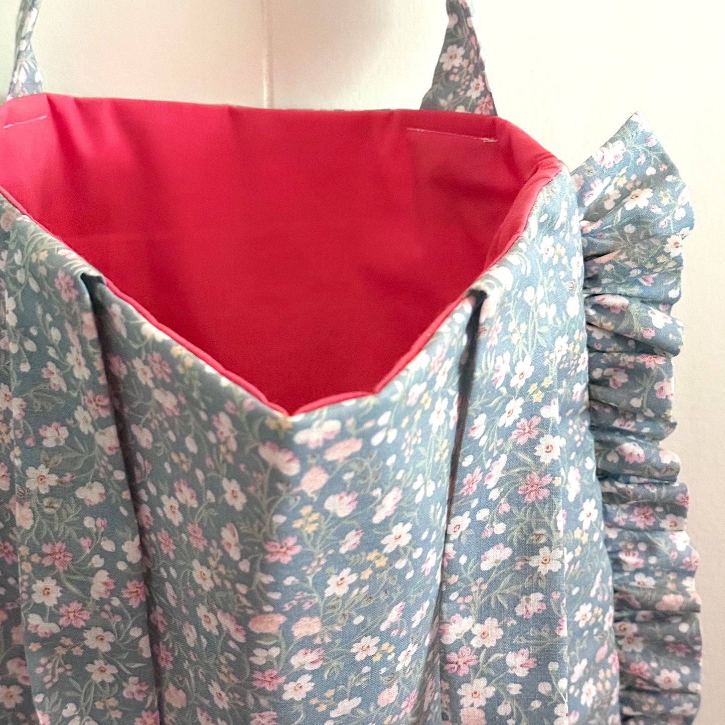 Vintage Blue Floral - Granny Pillow Tote