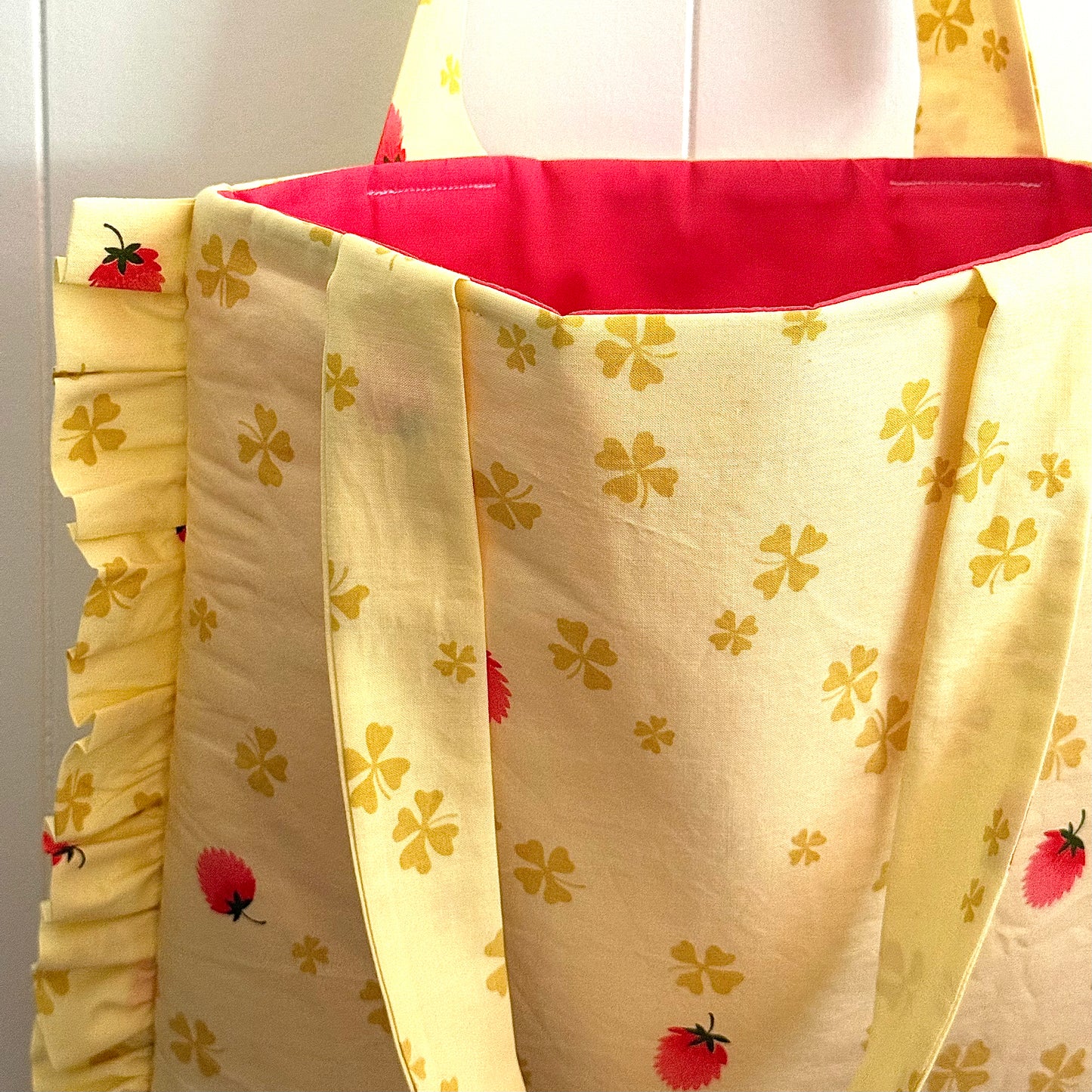 Yellow Clovers - Granny Pillow Tote