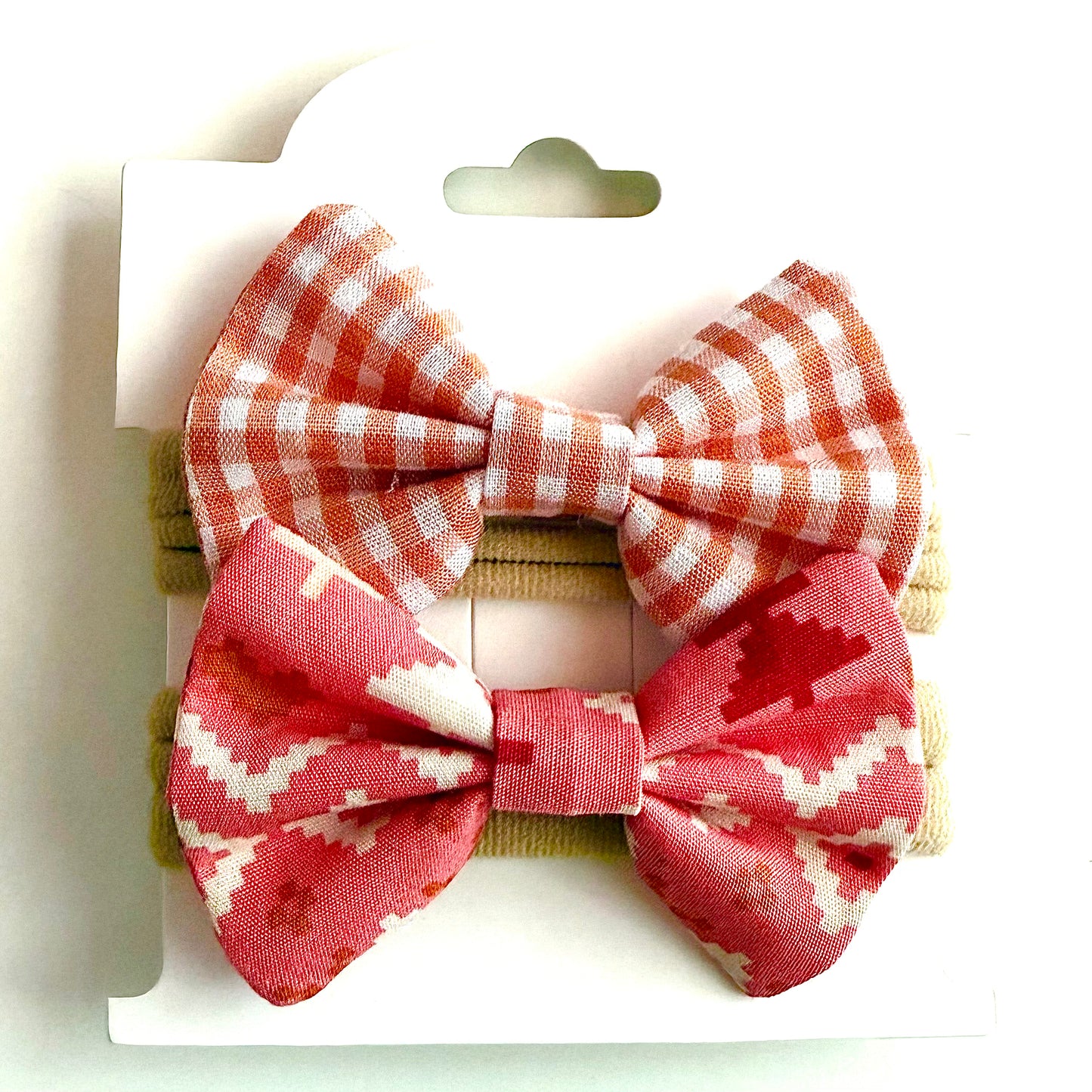 Pink Sweater #1 - Headband Bow Set