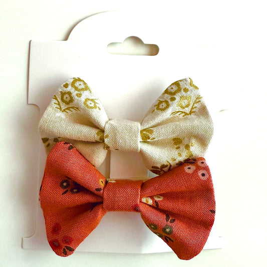 Fall Floral #1 - Alligator Clip Bow Set