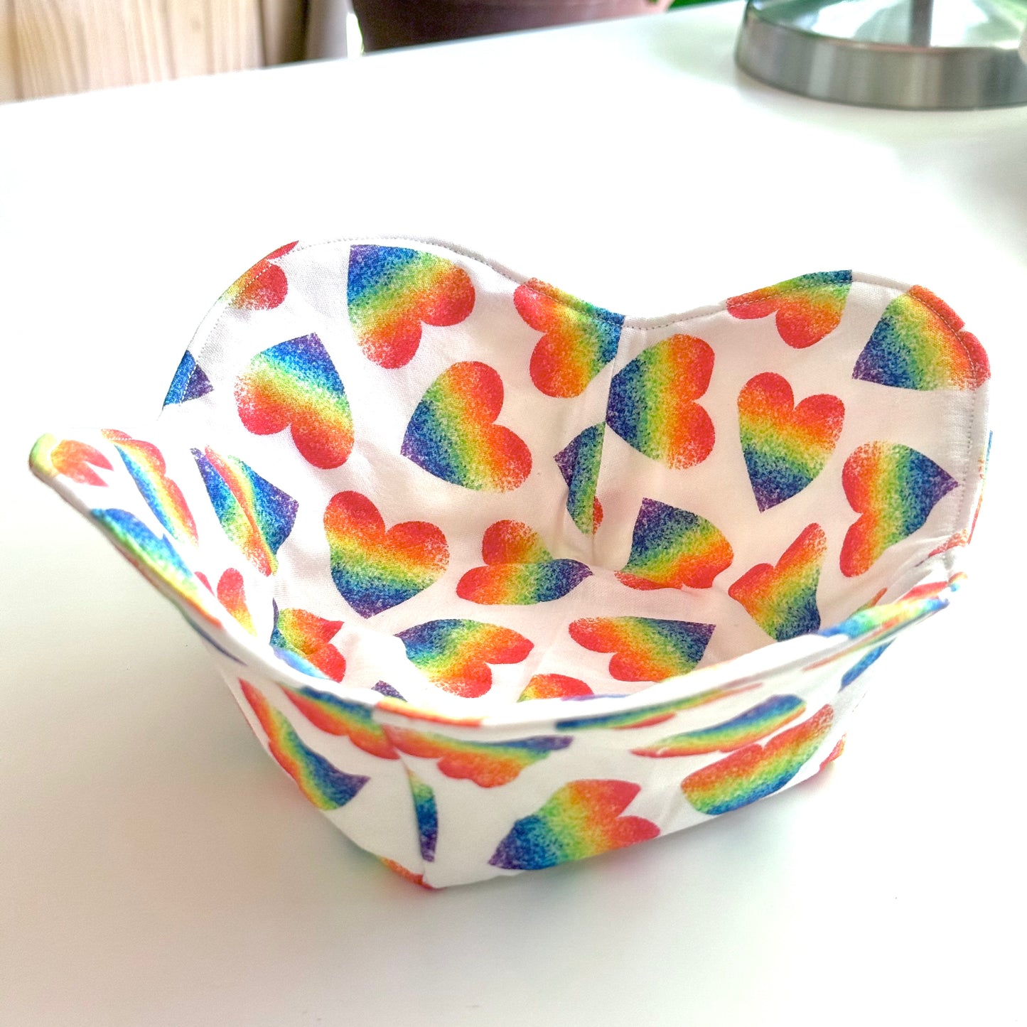 Rainbow Hearts - Bowl Coozy
