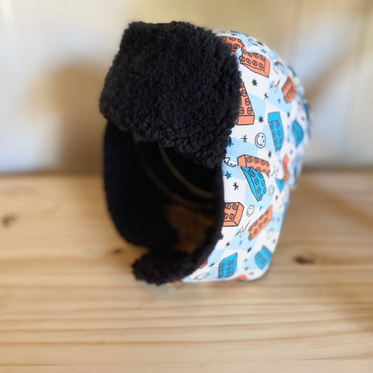 Building Blocks & Black - Trapper Hat (Size 4-7 Years)