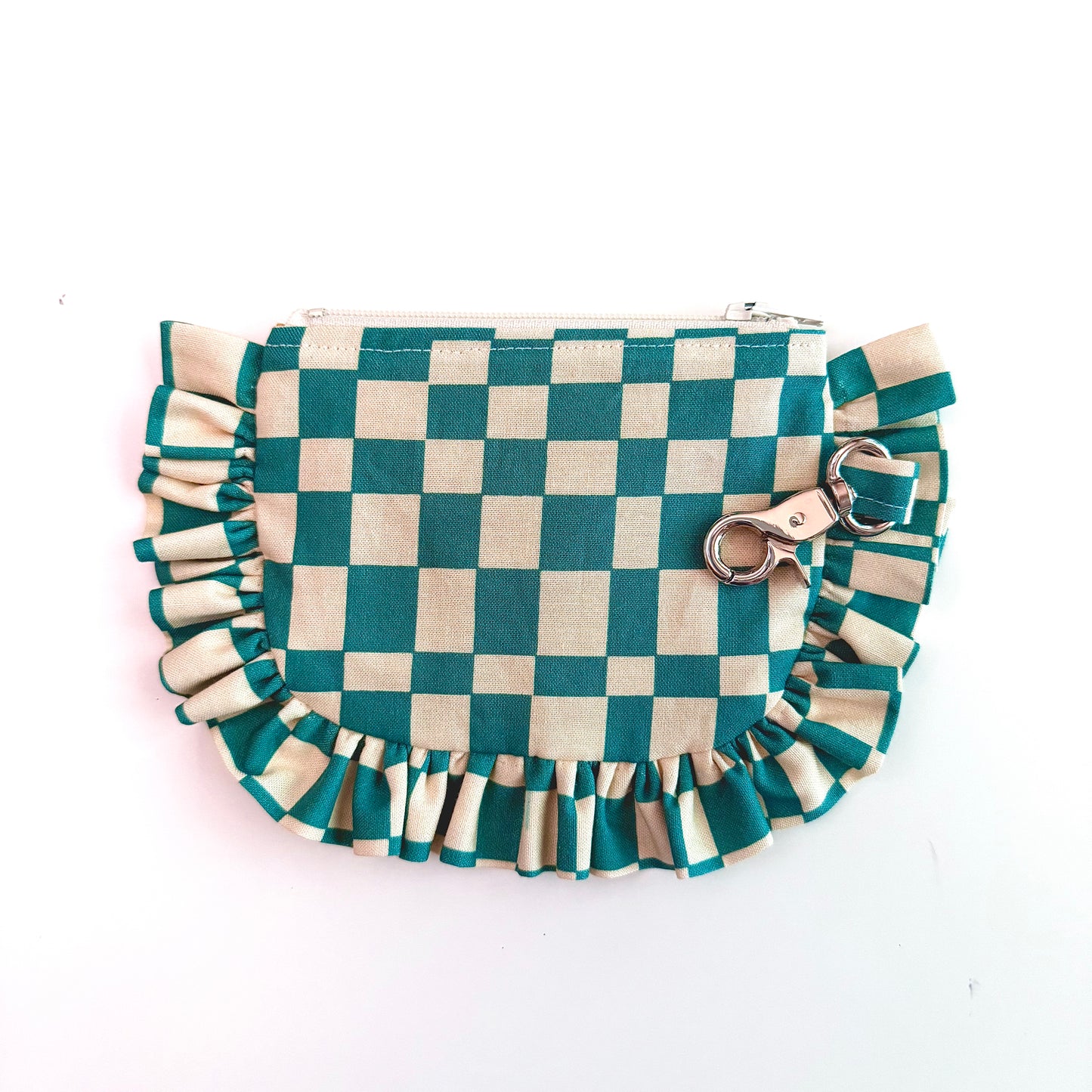 Blue-Green Checks - Ruffle Wallet