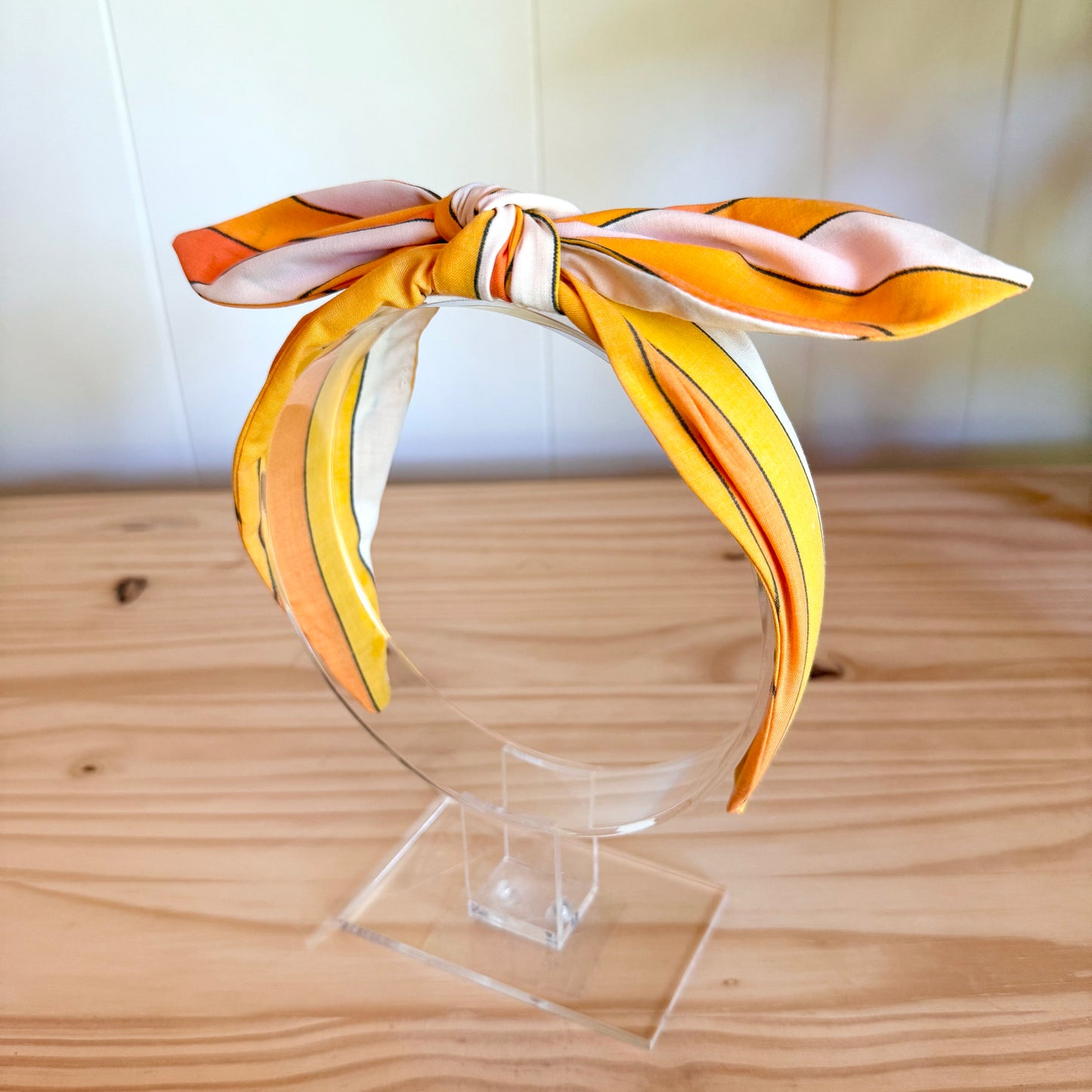 Orange Stripes - Bow Headband (Child/Adult)