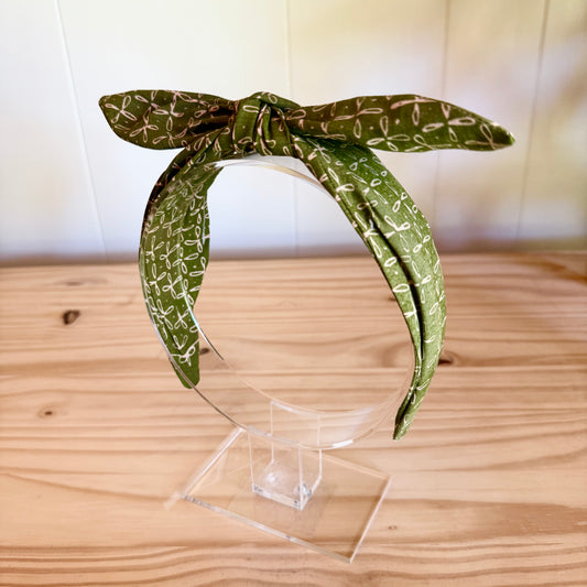 Olive Green - Bow Headband (Child/Adult)
