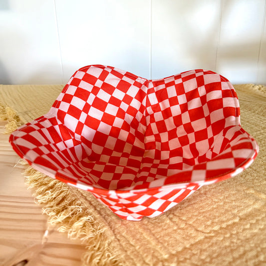 Pink & Red Checks - Bowl Coozy