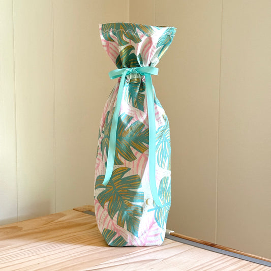 Metallic Leaves - Bottle Bag