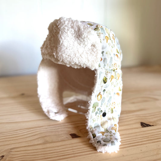 Mushrooms & Cream - Trapper Hat (12-24 Months)