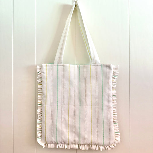 White Stripes - Granny Pillow Tote