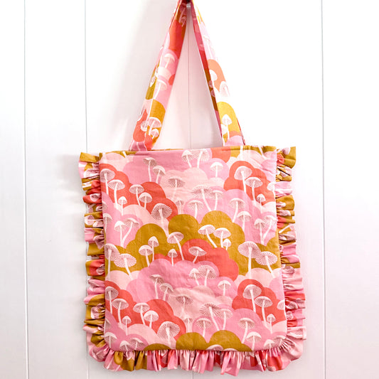 Metallic Mushrooms - Granny Pillow Tote