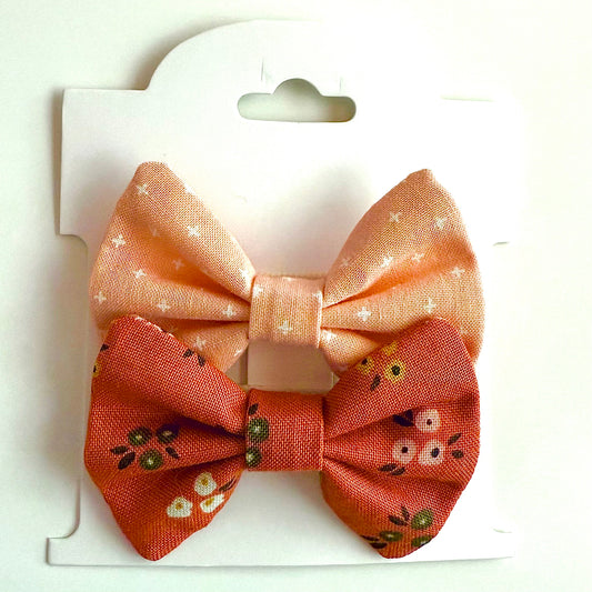 Fall Floral #2- Alligator Clip Bow Set