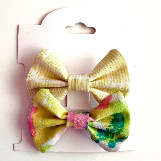 Vintage Tulip #1 - Alligator Clips Bow Set