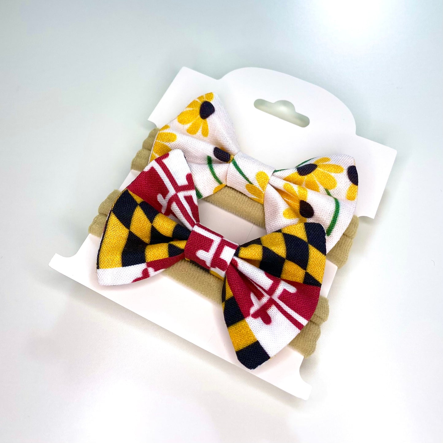 Black Eyes Susan & Maryland Flags - Bow Set